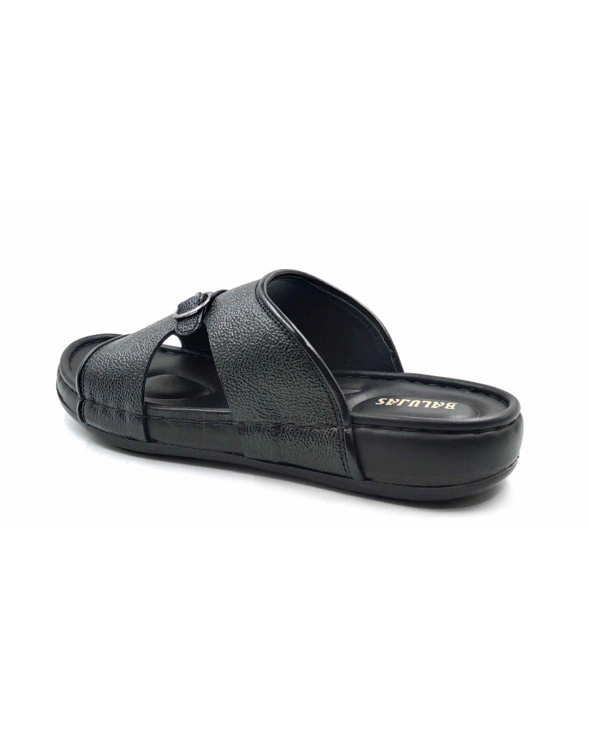 5005: Balujas Men Black Slippers