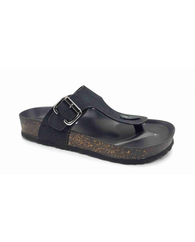 7001: Balujas Men Black Slippers
