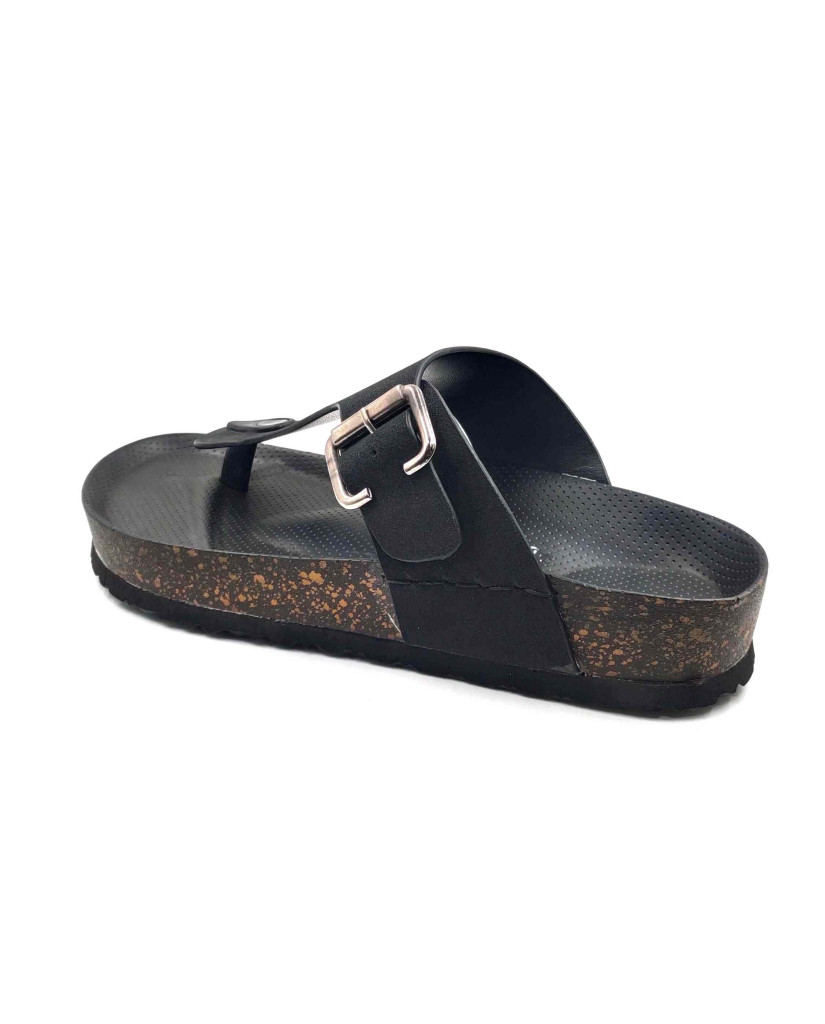 7001: Balujas Men Black Slippers