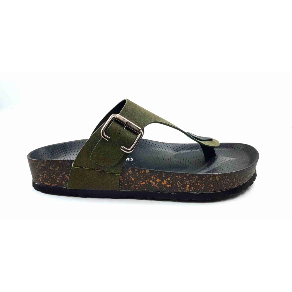 7001: Balujas Men Olive Slippers 7001: Balujas Men Olive Slippers