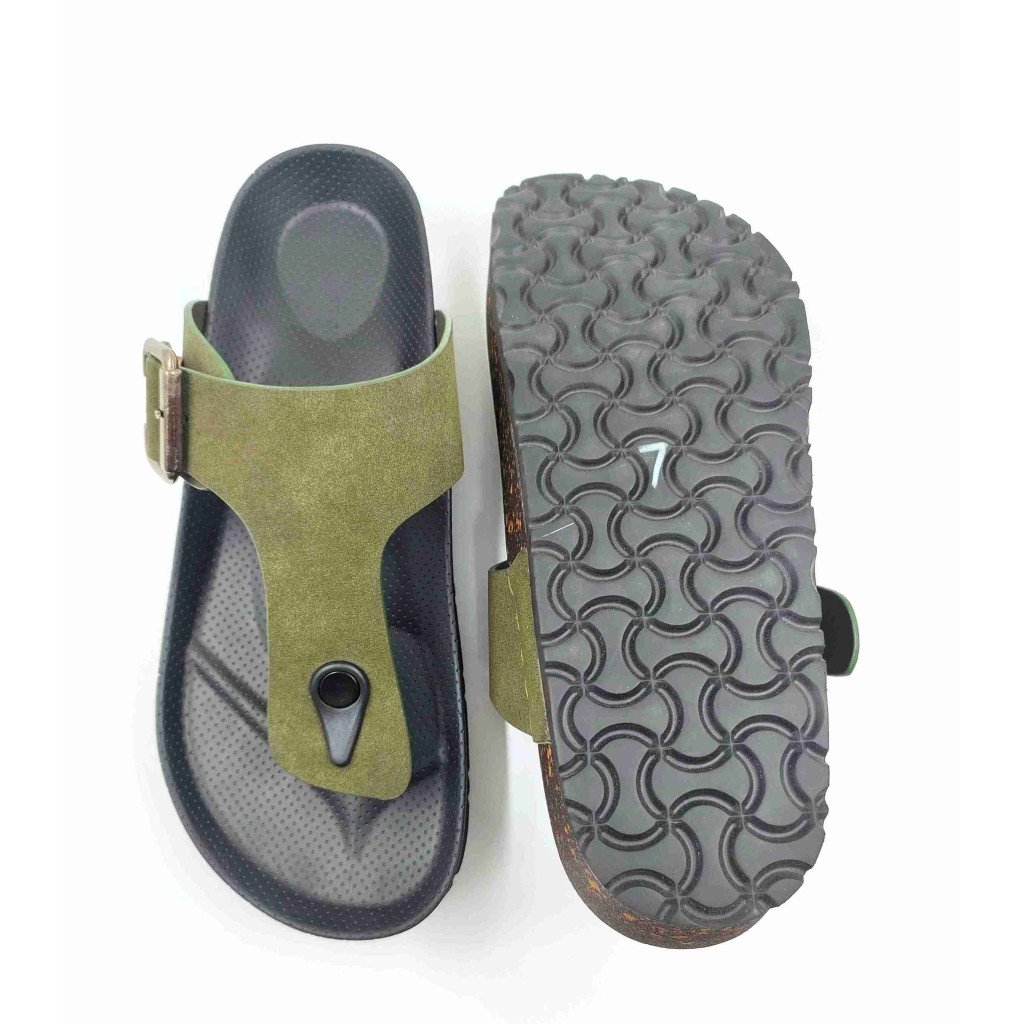 7001: Balujas Men Olive Slippers 7001: Balujas Men Olive Slippers