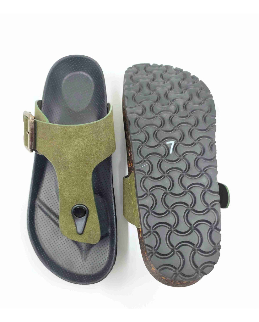 7001: Balujas Men Olive Slippers