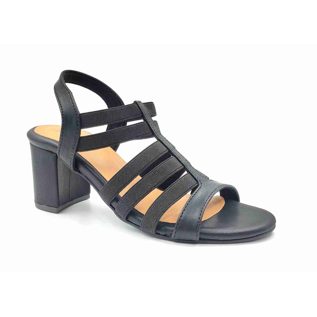 9110-28 Balujas Black Block Heel Sandal