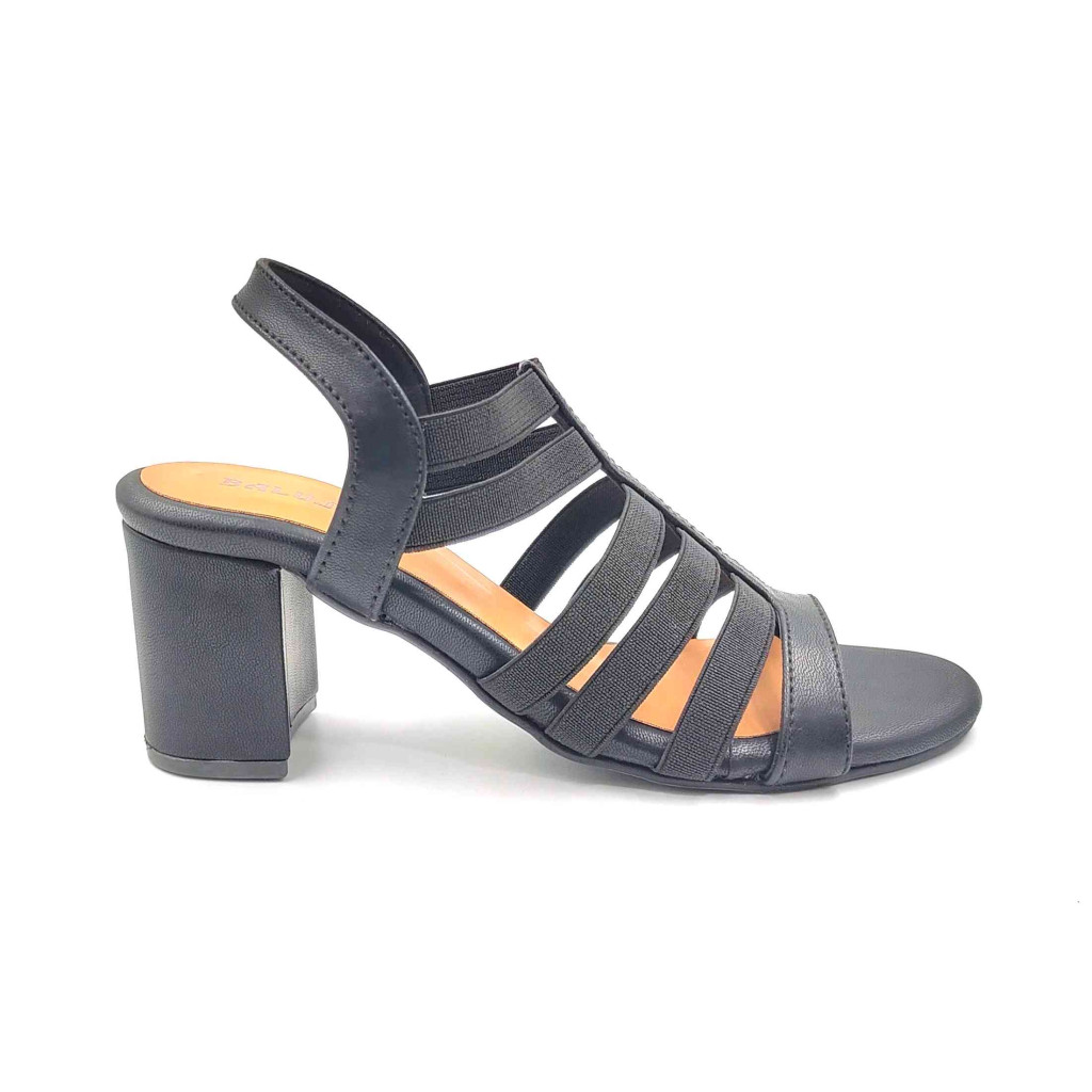 9110-28 Balujas Black Block Heel Sandal