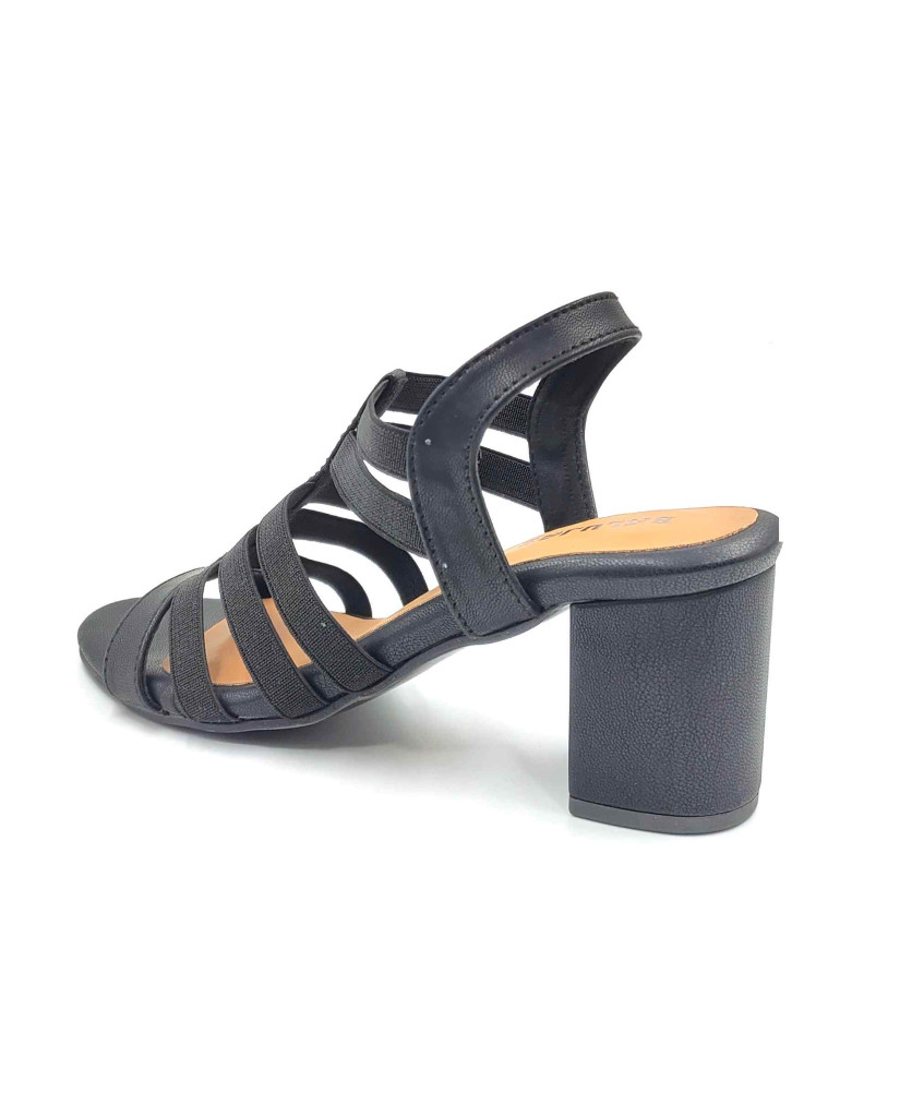 9110-28 Balujas Black Block Heel Sandal