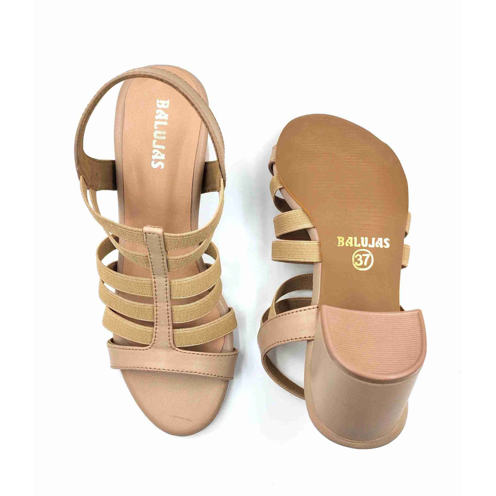 9110-28 Balujas Beige Block Heel Sandal