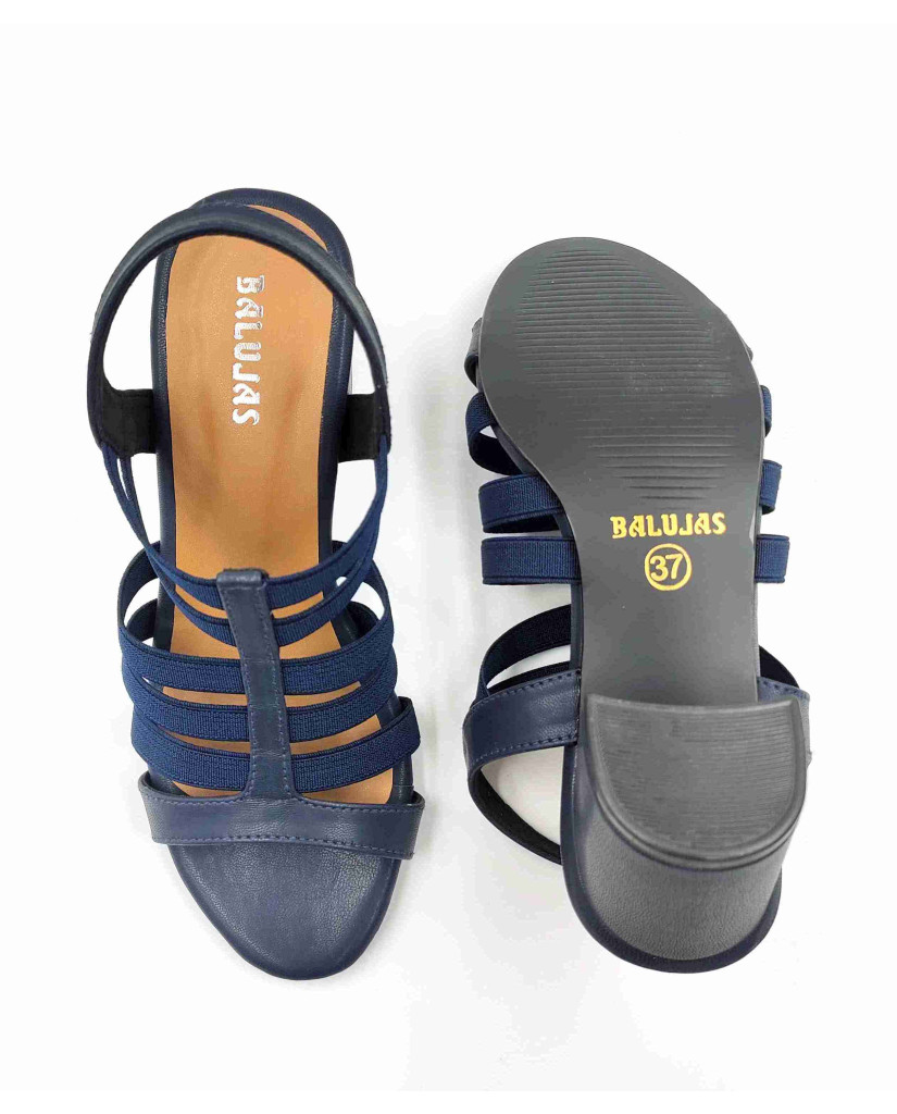 9110-28 Balujas Blue Block Heel Sandal