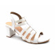 9110-28 Balujas White Block Heel Sandal