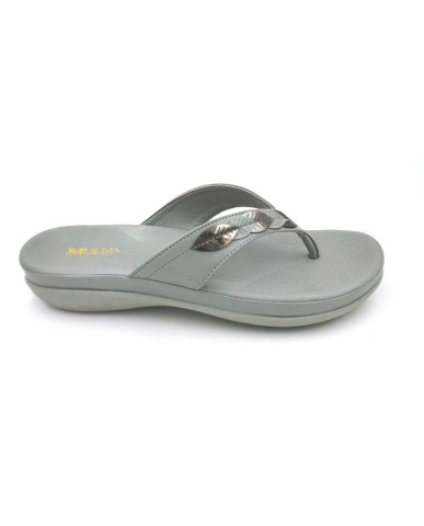 F45-5515 : Balujas Grey Ladies Chappal