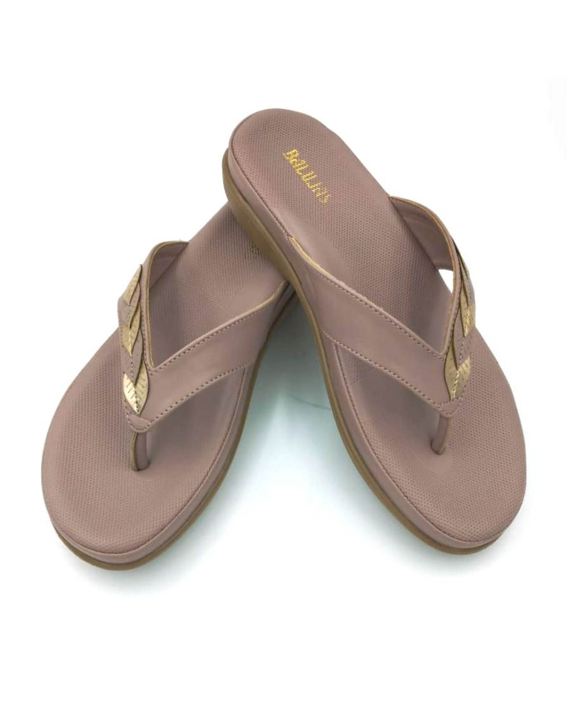 F45-5515 : Balujas Peach Ladies Chappals