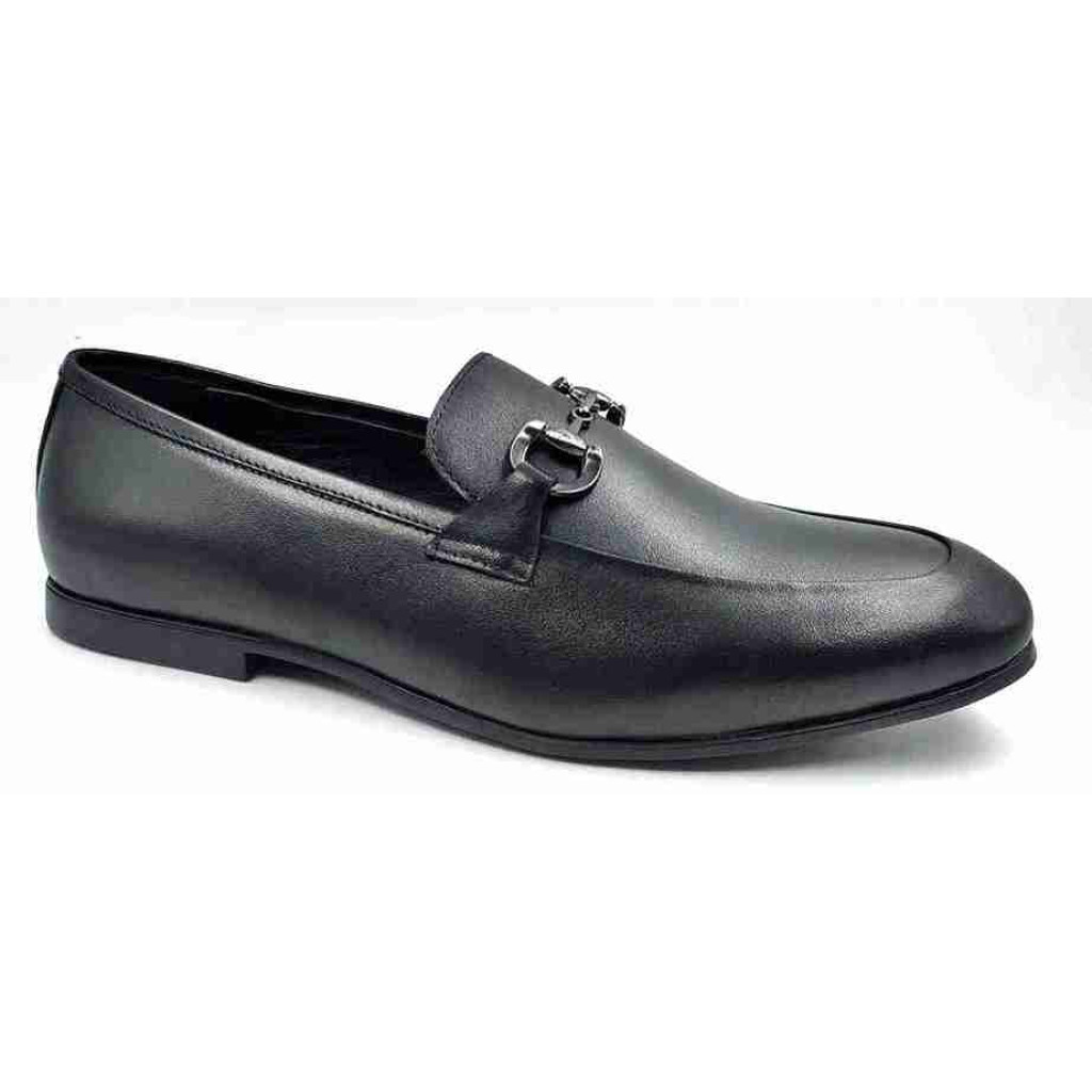 AR-0656: Balujas Black Man's Buckle Loafers