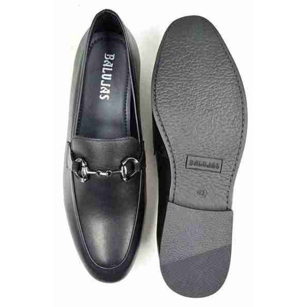 AR-0656: Balujas Black Man's Buckle Loafers