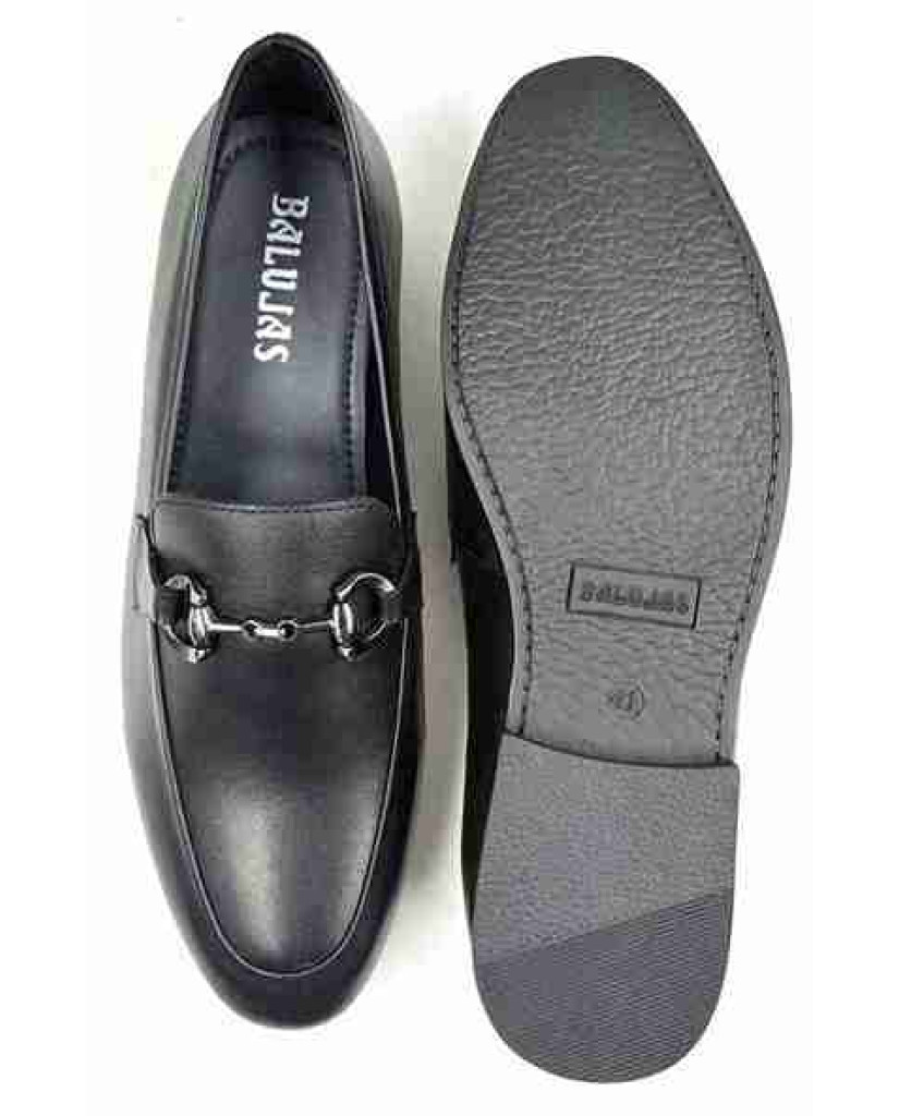 AR-0656: Balujas Black Man's Buckle Loafers