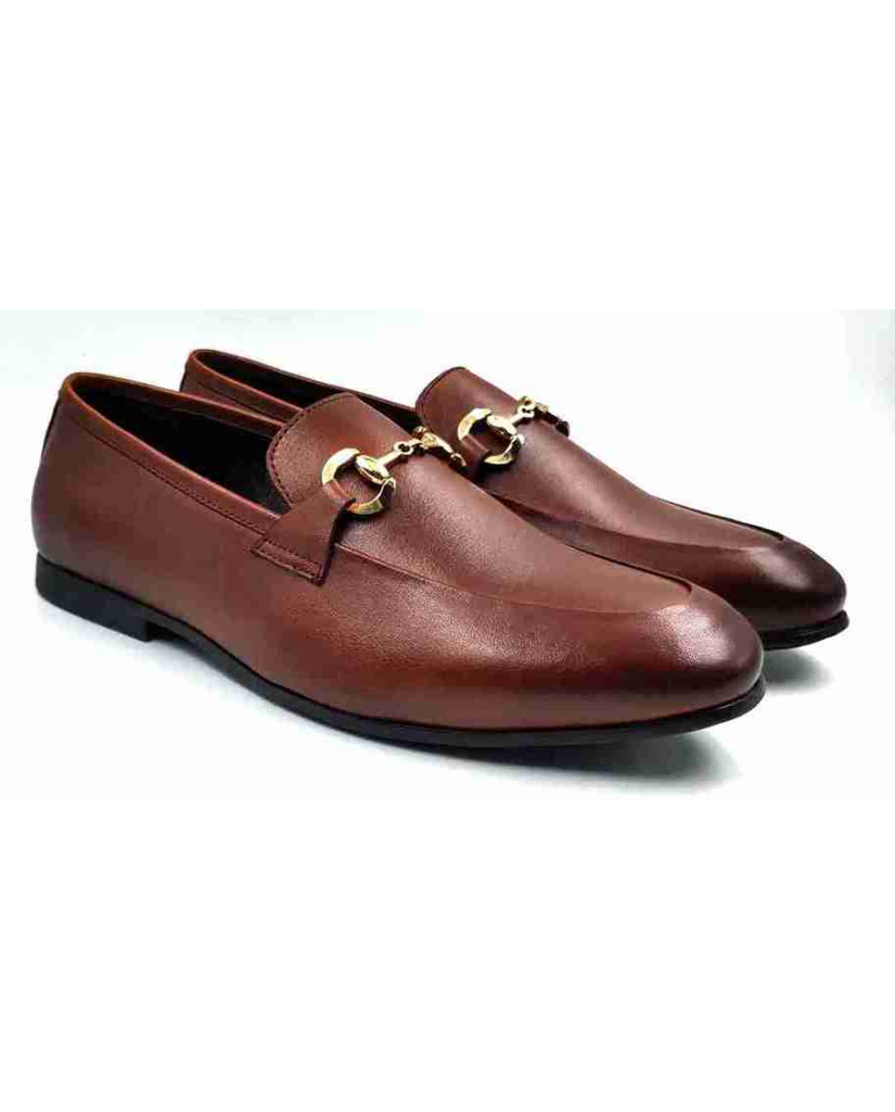 AR-0656: Balujas Tan Man's Buckle Loafers