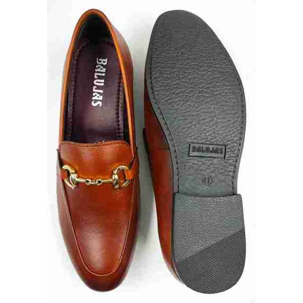 AR-0656: Balujas Tan Man's Buckle Loafers