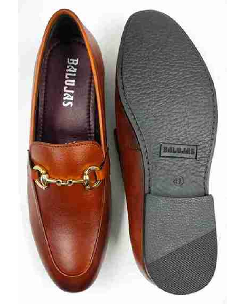 AR-0656: Balujas Tan Man's Buckle Loafers