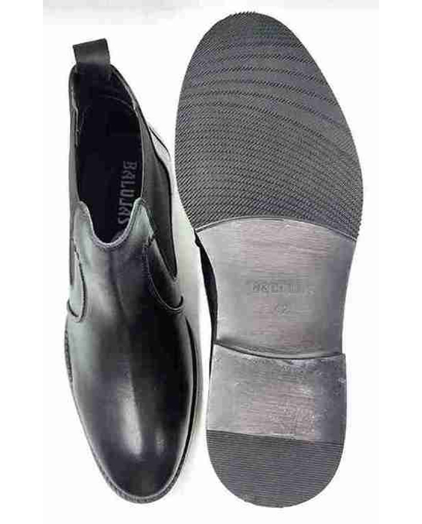 AR-0821: Balujas Black Leather Chelsea Boot
