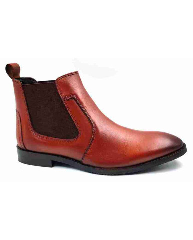 AR-0821: Balujas Tan Leather Chelsea Boot