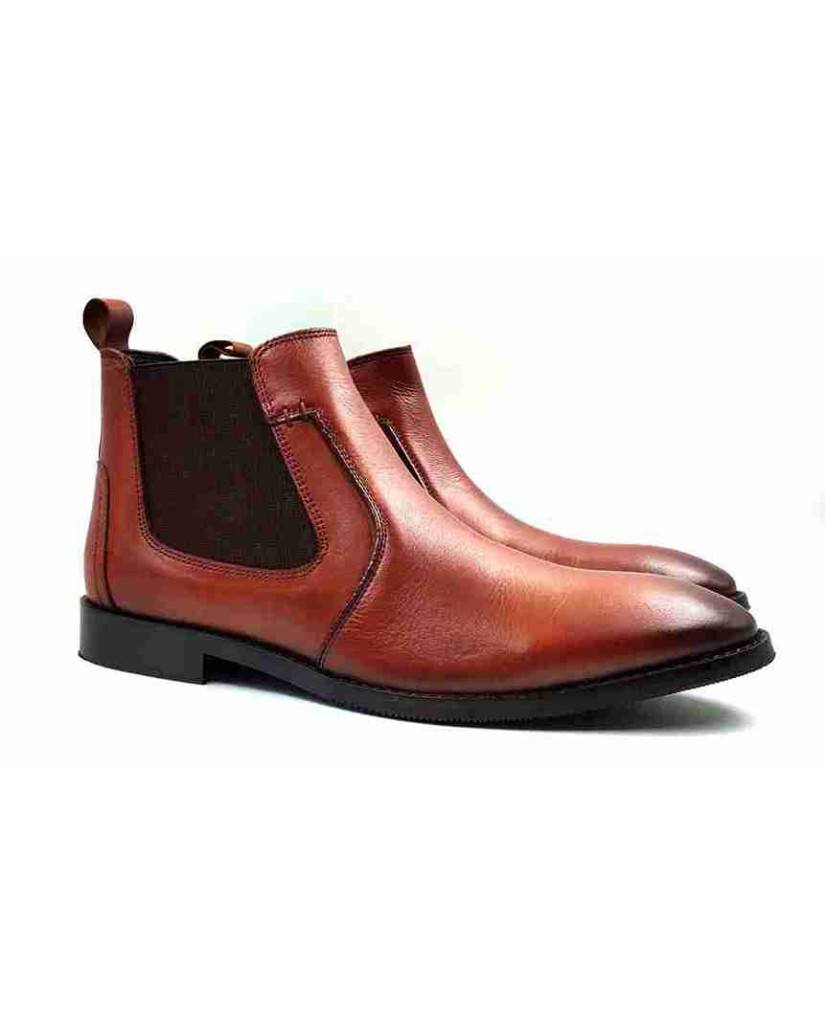AR-0821: Balujas Tan Leather Chelsea Boot