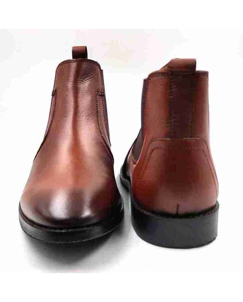 AR-0821: Balujas Tan Leather Chelsea Boot