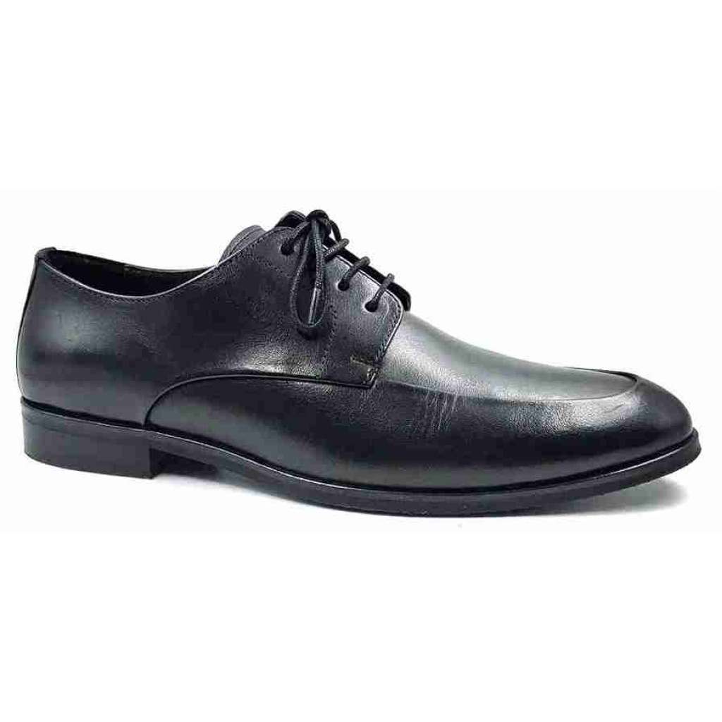 AR-0832: Balujas Black Men's Oxford Leather Formal Shoes