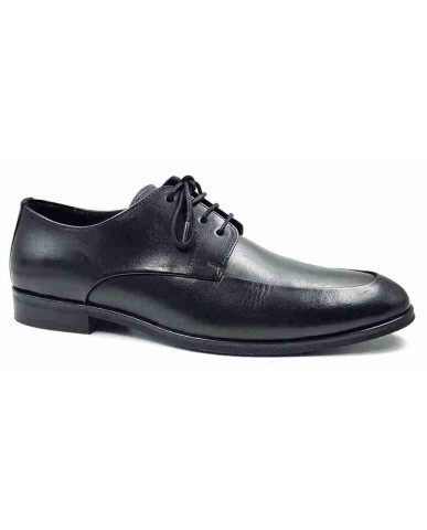 AR-0832: Balujas Black Men's Oxford Leather Formal Shoes