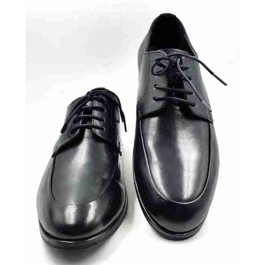 AR-0832: Balujas Black Men's Oxford Leather Formal Shoes