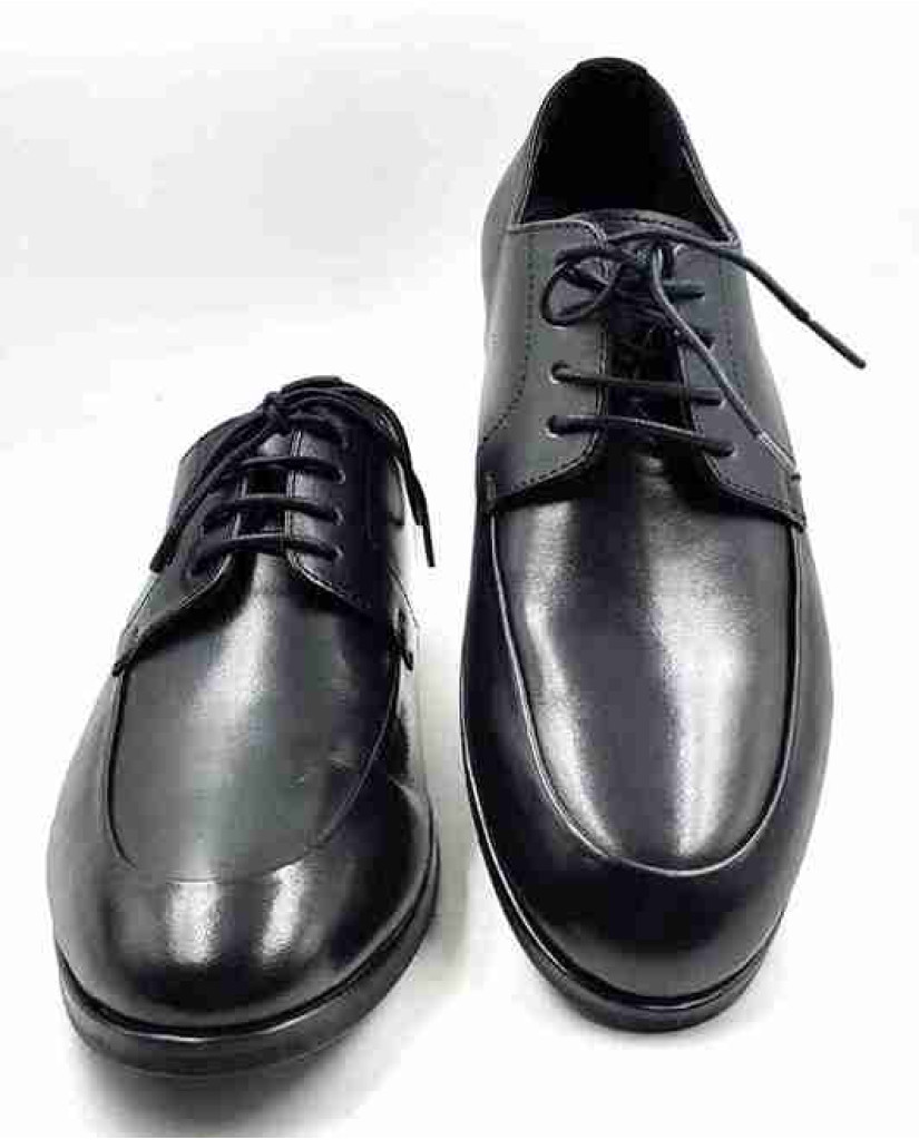 AR-0832: Balujas Black Men's Oxford Leather Formal Shoes