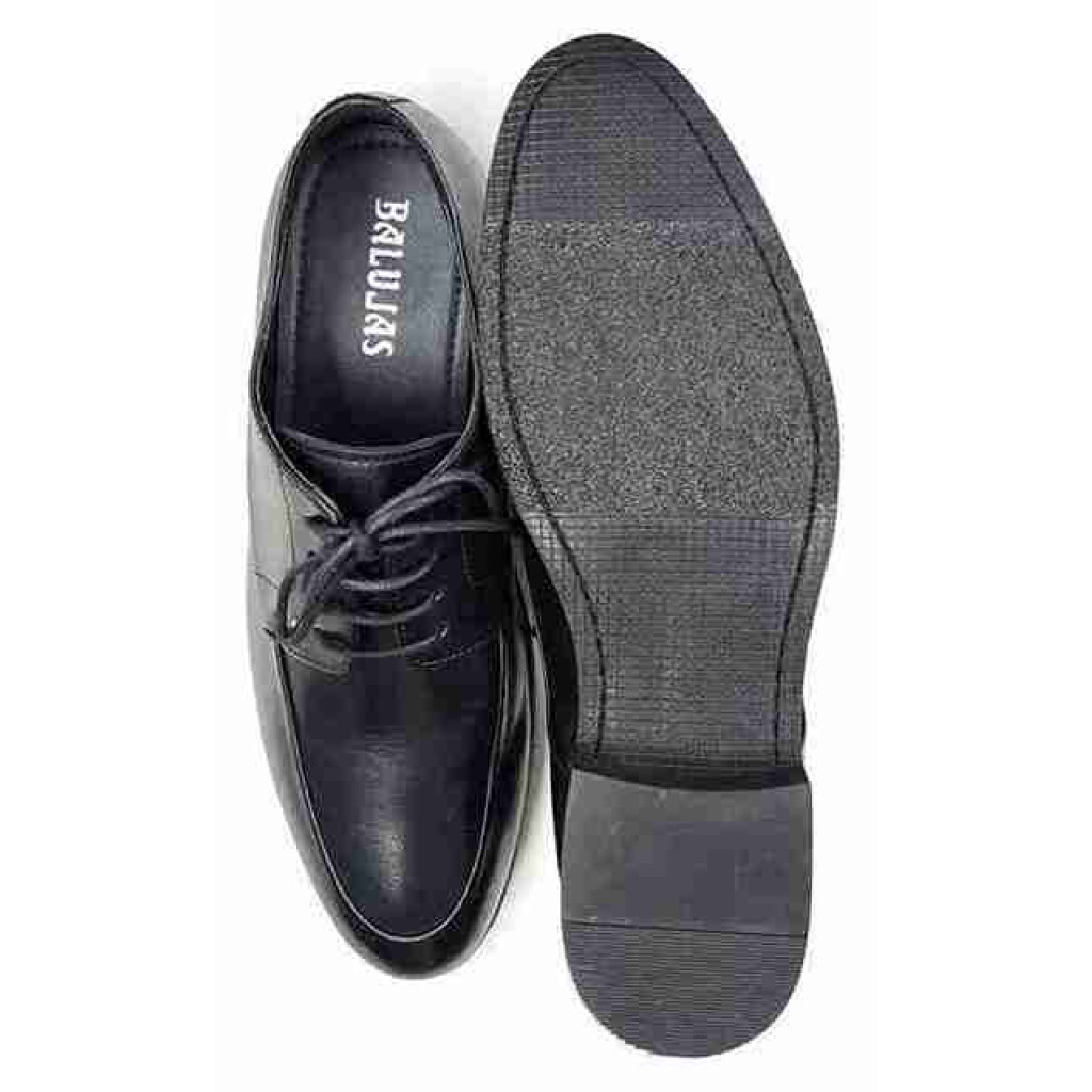 AR-0832: Balujas Black Men's Oxford Leather Formal Shoes
