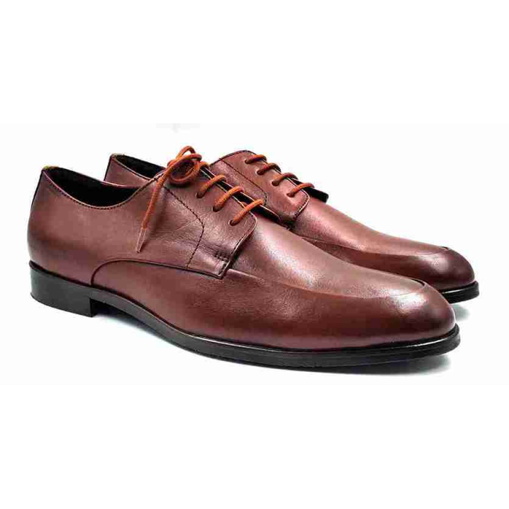 AR-0832: Balujas Tan Men's Oxford Leather Formal Shoes