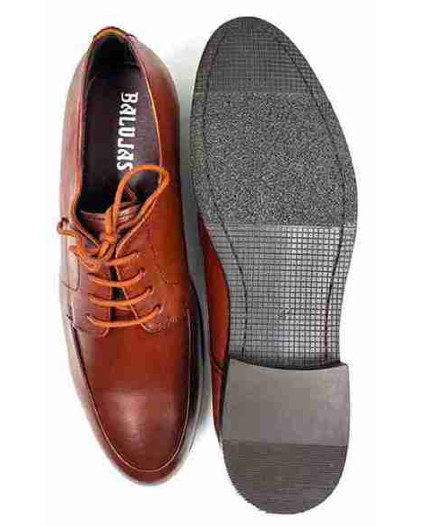 AR-0832: Balujas Tan Men's Oxford Leather Formal Shoes