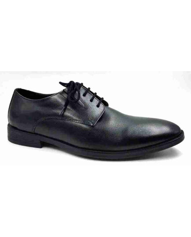 AR-0973: Balujas Black Men's Oxford Leather Formal Shoes