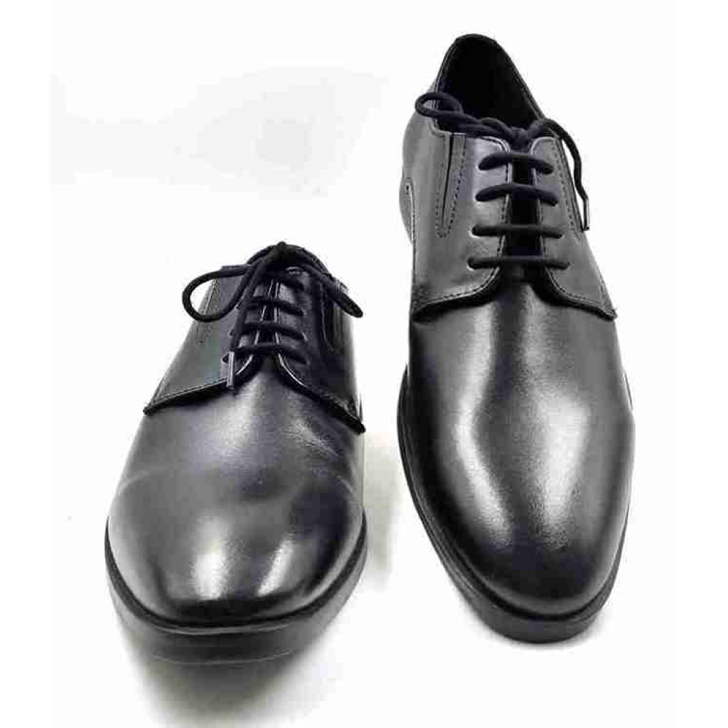 AR-0973: Balujas Black Men's Oxford Leather Formal Shoes