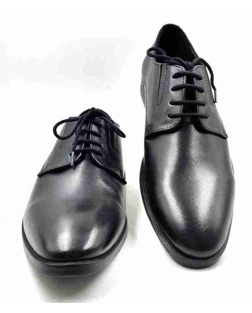 AR-0973: Balujas Black Men's Oxford Leather Formal Shoes