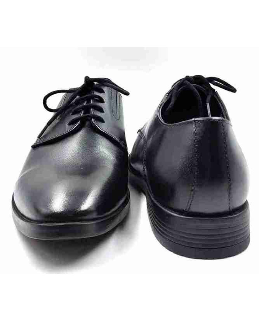 AR-0973: Balujas Black Men's Oxford Leather Formal Shoes