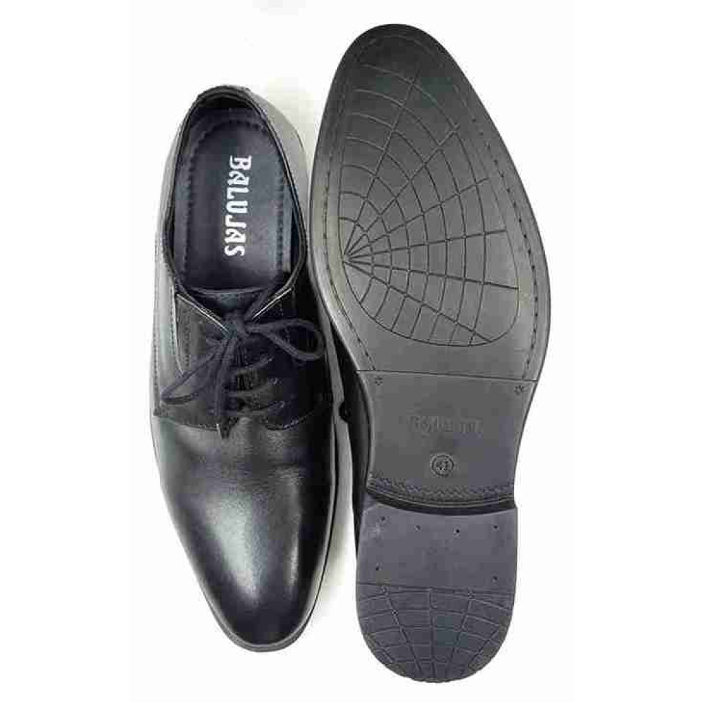 AR-0973: Balujas Black Men's Oxford Leather Formal Shoes