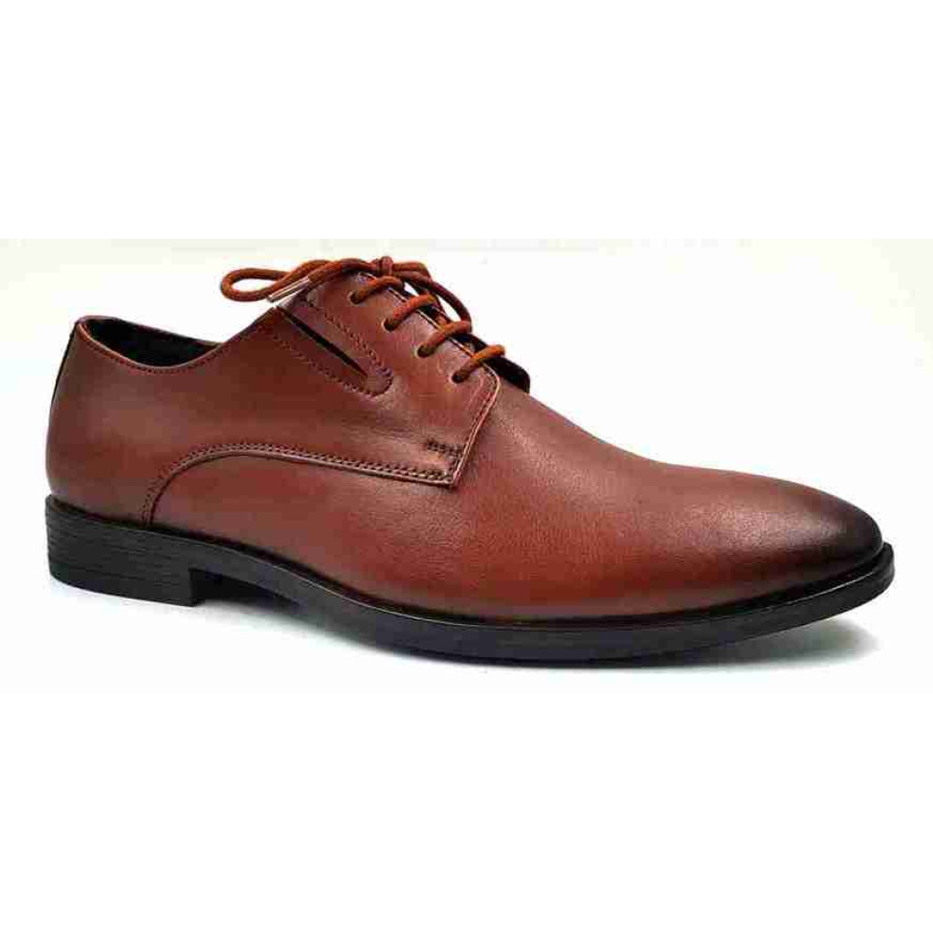 AR-0973: Balujas Tan Men's Oxford Leather Formal Shoes
