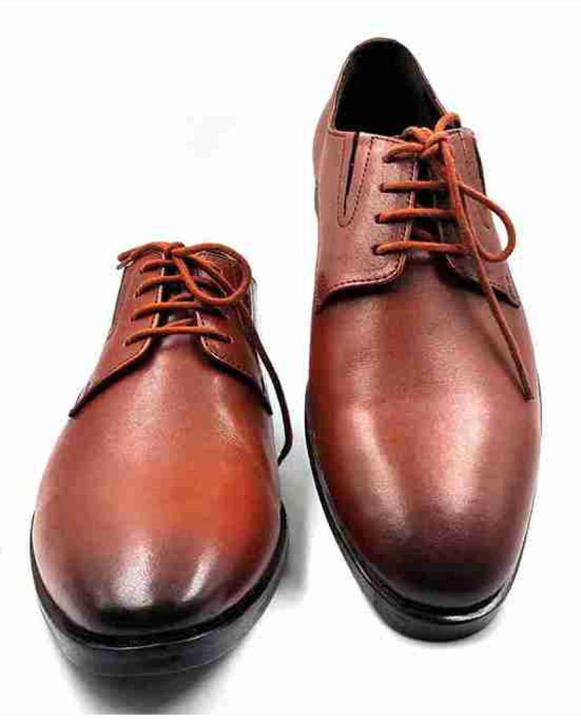 AR-0973: Balujas Tan Men's Oxford Leather Formal Shoes