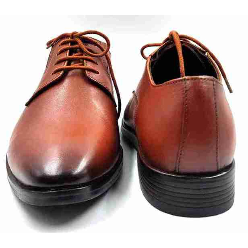 AR-0973: Balujas Tan Men's Oxford Leather Formal Shoes