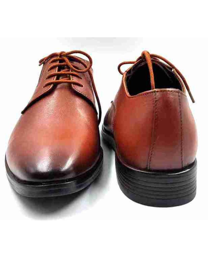 AR-0973: Balujas Tan Men's Oxford Leather Formal Shoes