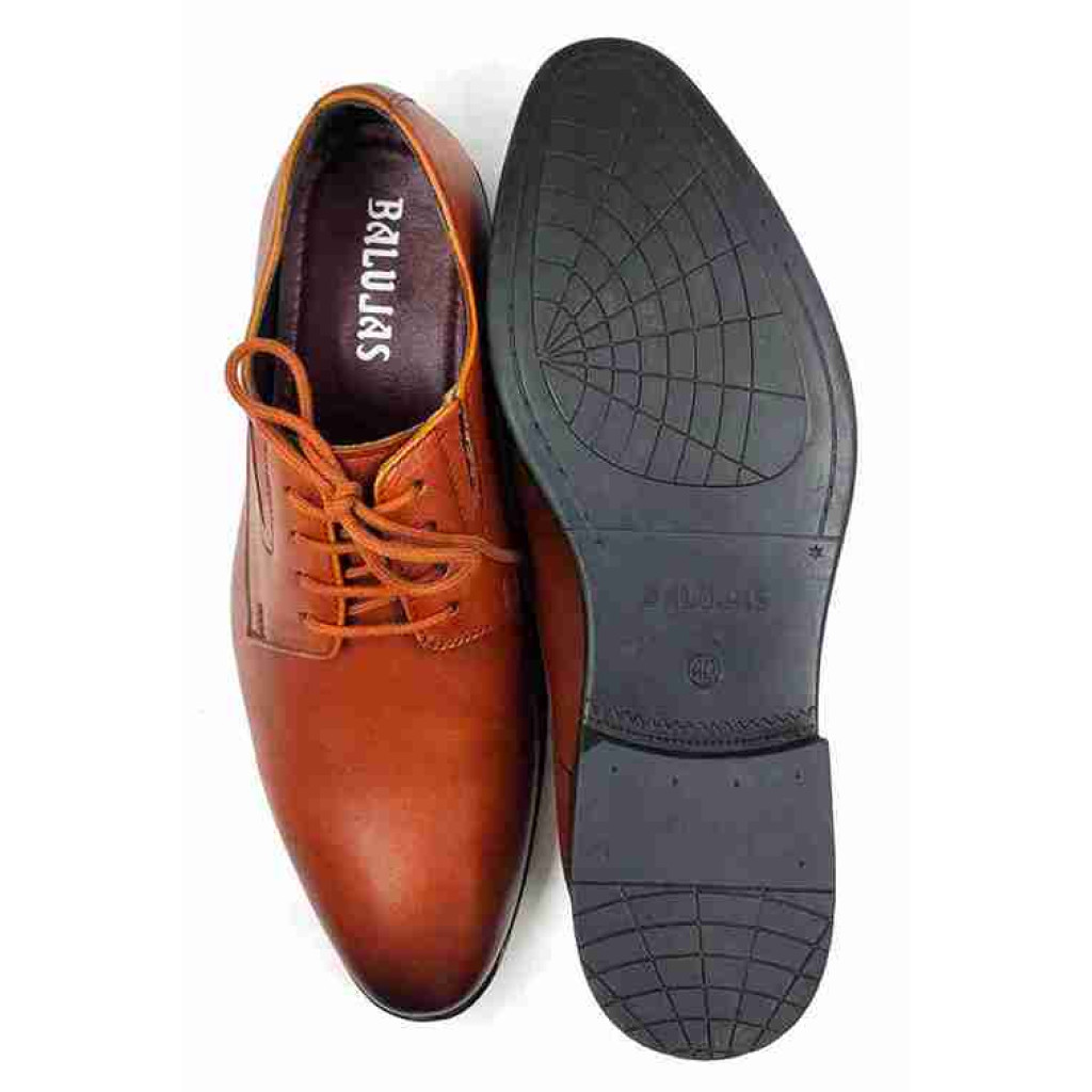 AR-0973: Balujas Tan Men's Oxford Leather Formal Shoes