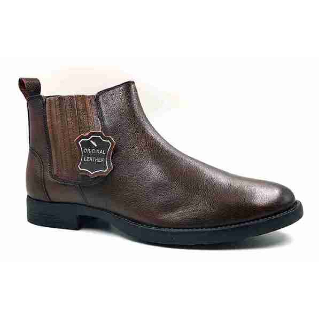 Biker-01: Balujas Brown Chelsea Boot