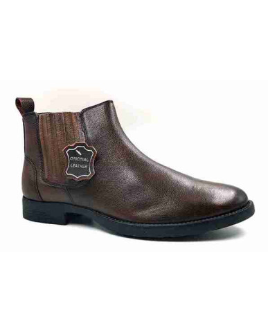 Biker-01: Balujas Brown Chelsea Boot