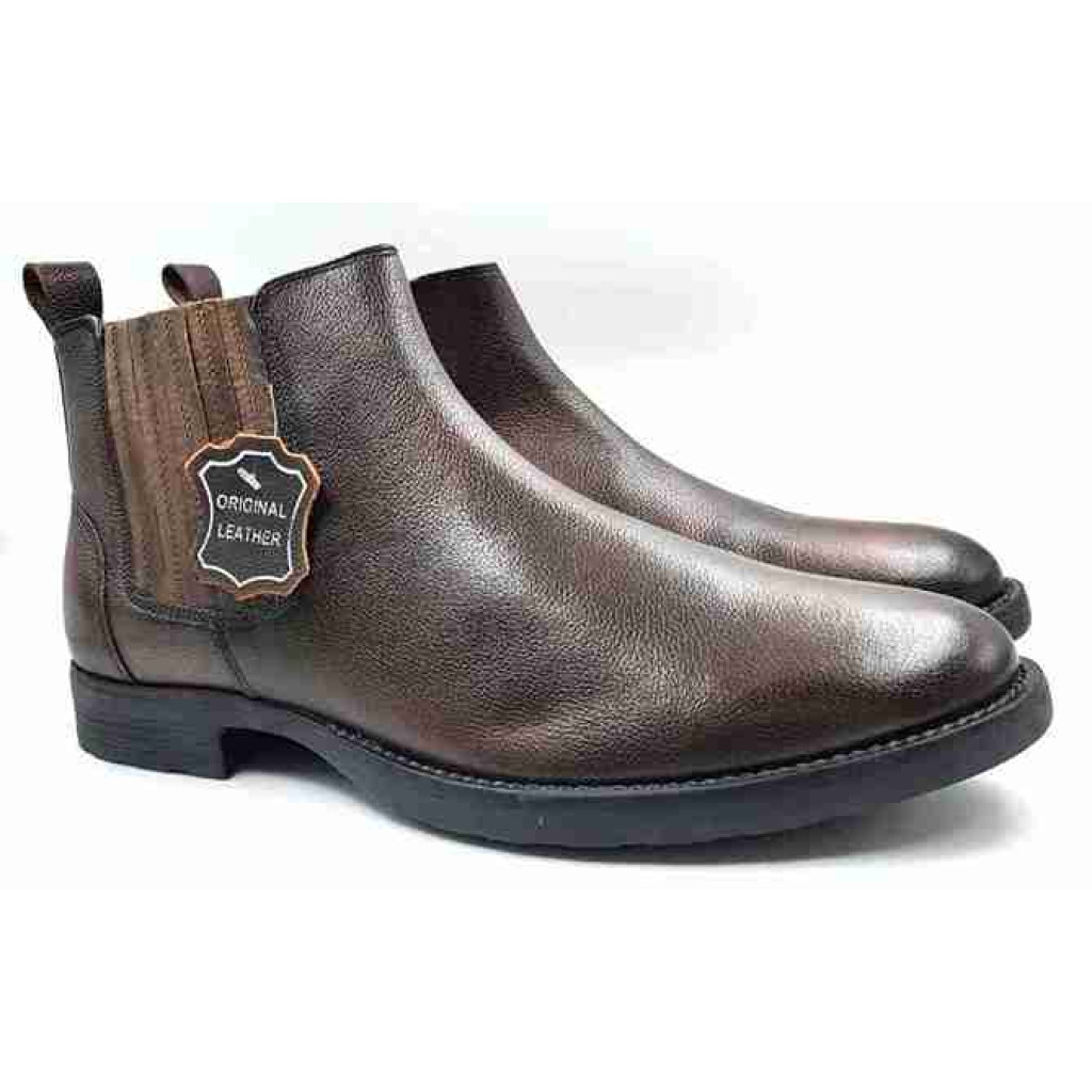 Biker-01: Balujas Brown Chelsea Boot