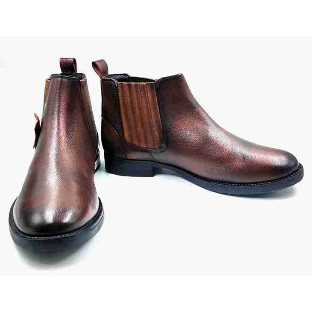 Biker-01: Balujas Brown Chelsea Boot