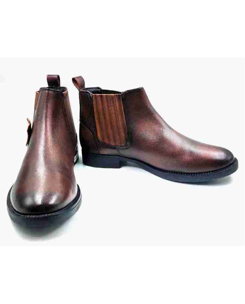 Biker-01: Balujas Brown Chelsea Boot