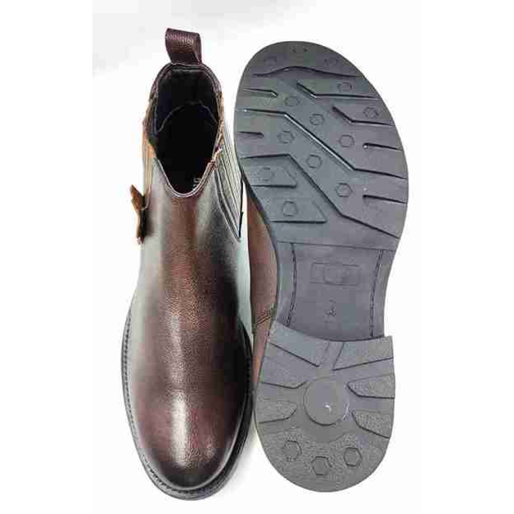 Biker-01: Balujas Brown Chelsea Boot
