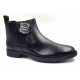 Biker-01: Balujas Black Chelsea Boot