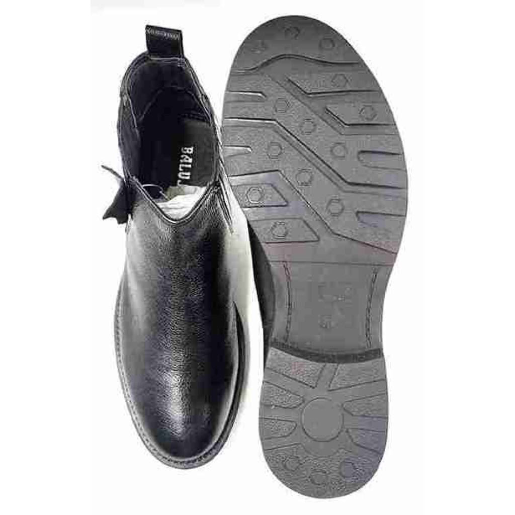Biker-01: Balujas Black Chelsea Boot