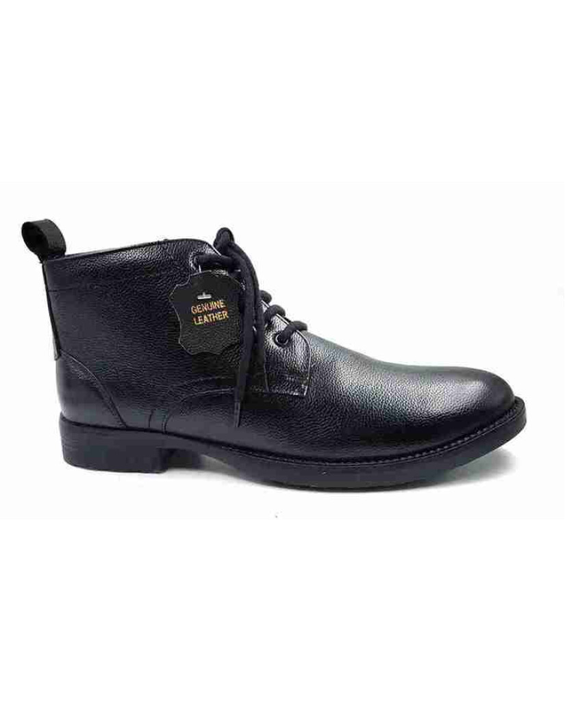 Biker-02: Balujas Men's Black Leather Boots